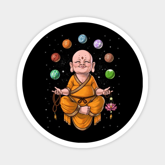 Baby Buddha Meditation Magnet by underheaven